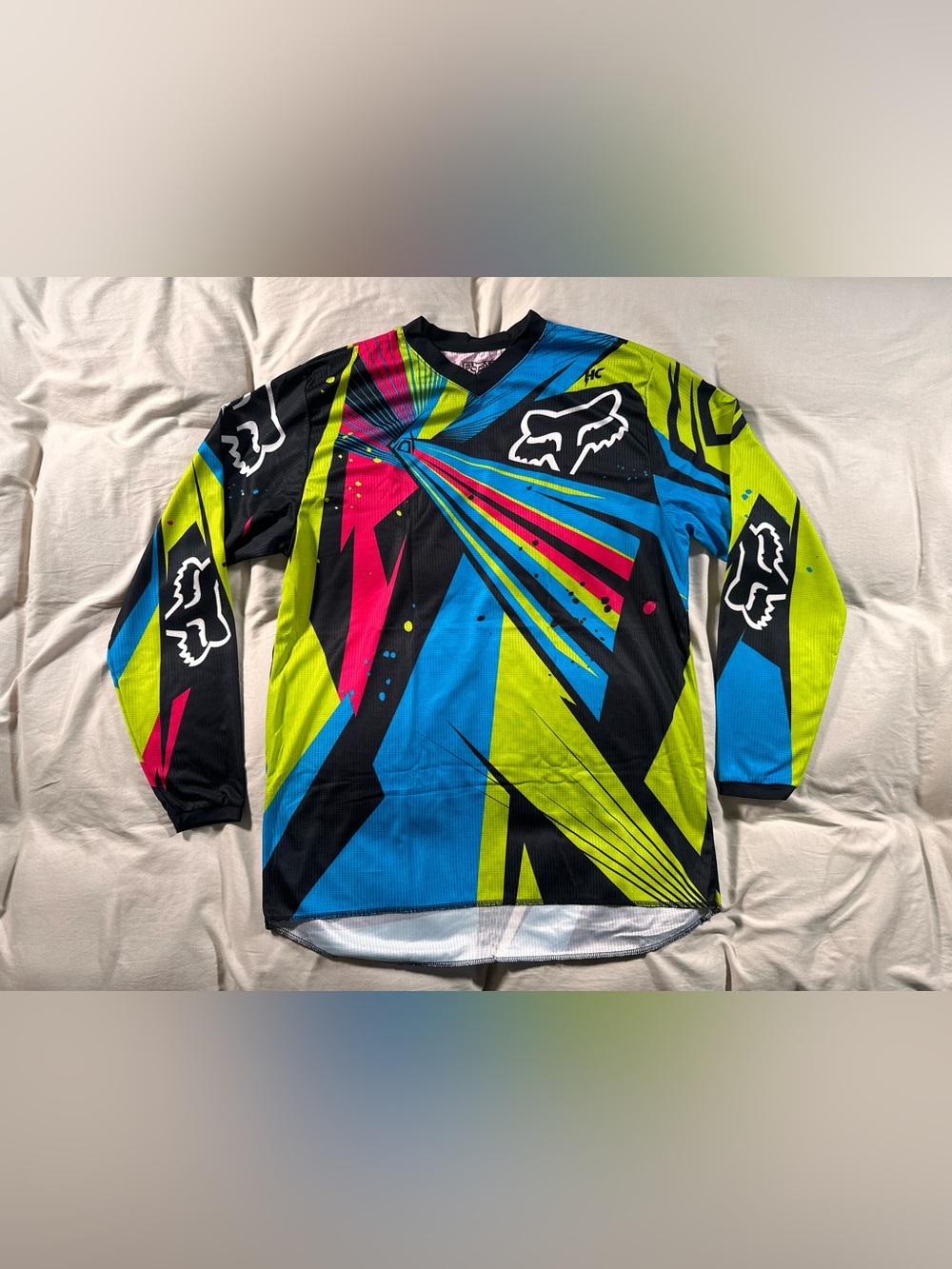 Fox Racing Medium  Multicolor  Motocross Long Sleeve Jersey Retro
